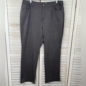 CROFT & BARROW Women's Straight Leg Stretch Dress Pants Dark Gray Heather-16S